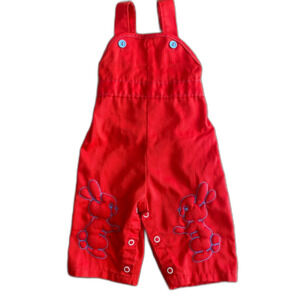 Vintage Sears Bunny Overalls Toddler Small